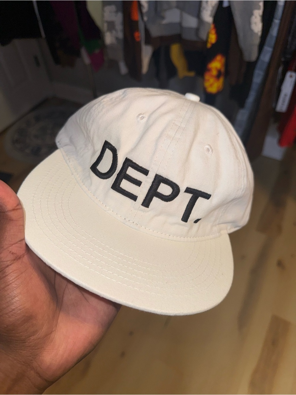 Gallery Dept All White With Black Text Saying“DEPT.” Snap Back